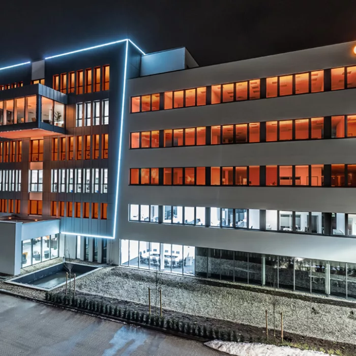 Osram Gebäude bei Nacht - Kaulich & Hofmann
